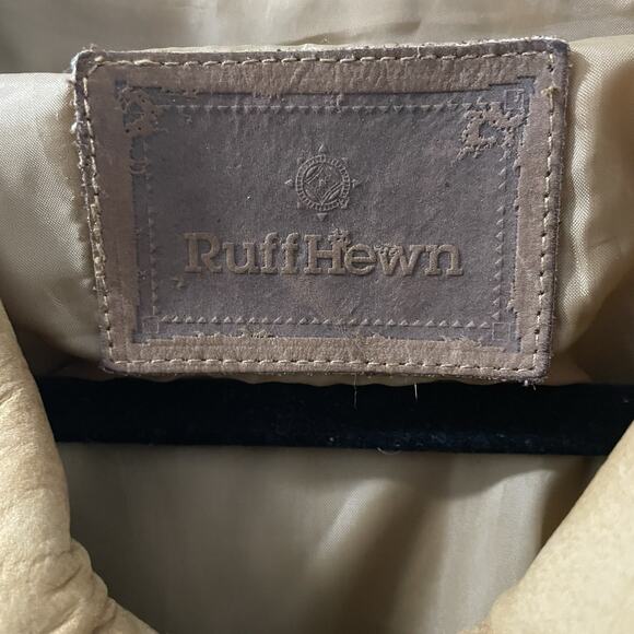 Tan Suede Leather Barn Coat Utility Jacket Mens XL Sport Chore Hunting - Picture 2 of 16